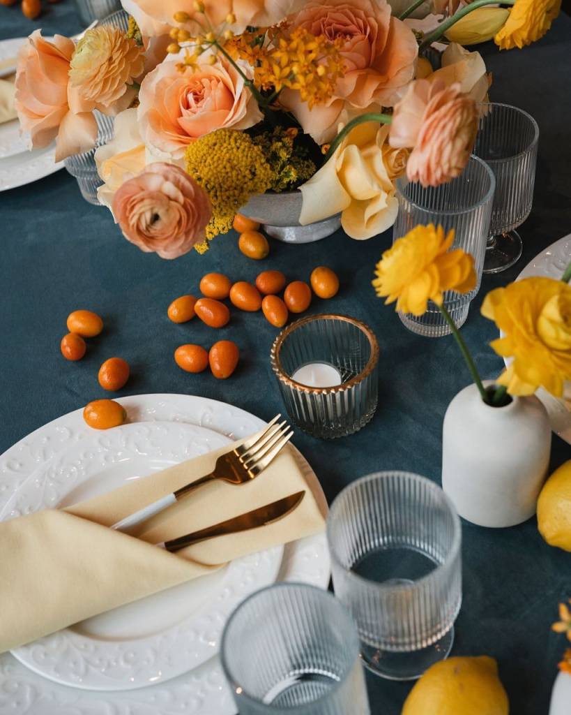 Spring is just around the corner, and this citrus-inspired shoot has us dreaming of sunny days, fresh blooms, and vibrant